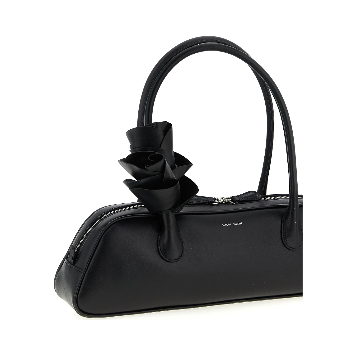 Black Calfskin Shoulder Bag