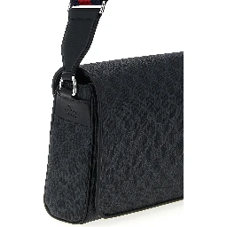 Black Polyethylene Crossbody Bag
