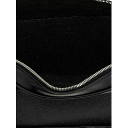 Black Calfskin Shoulder Bag