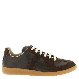 Brown Calfskin Athletic Sneakers