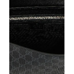 Black Polyethylene Crossbody Bag