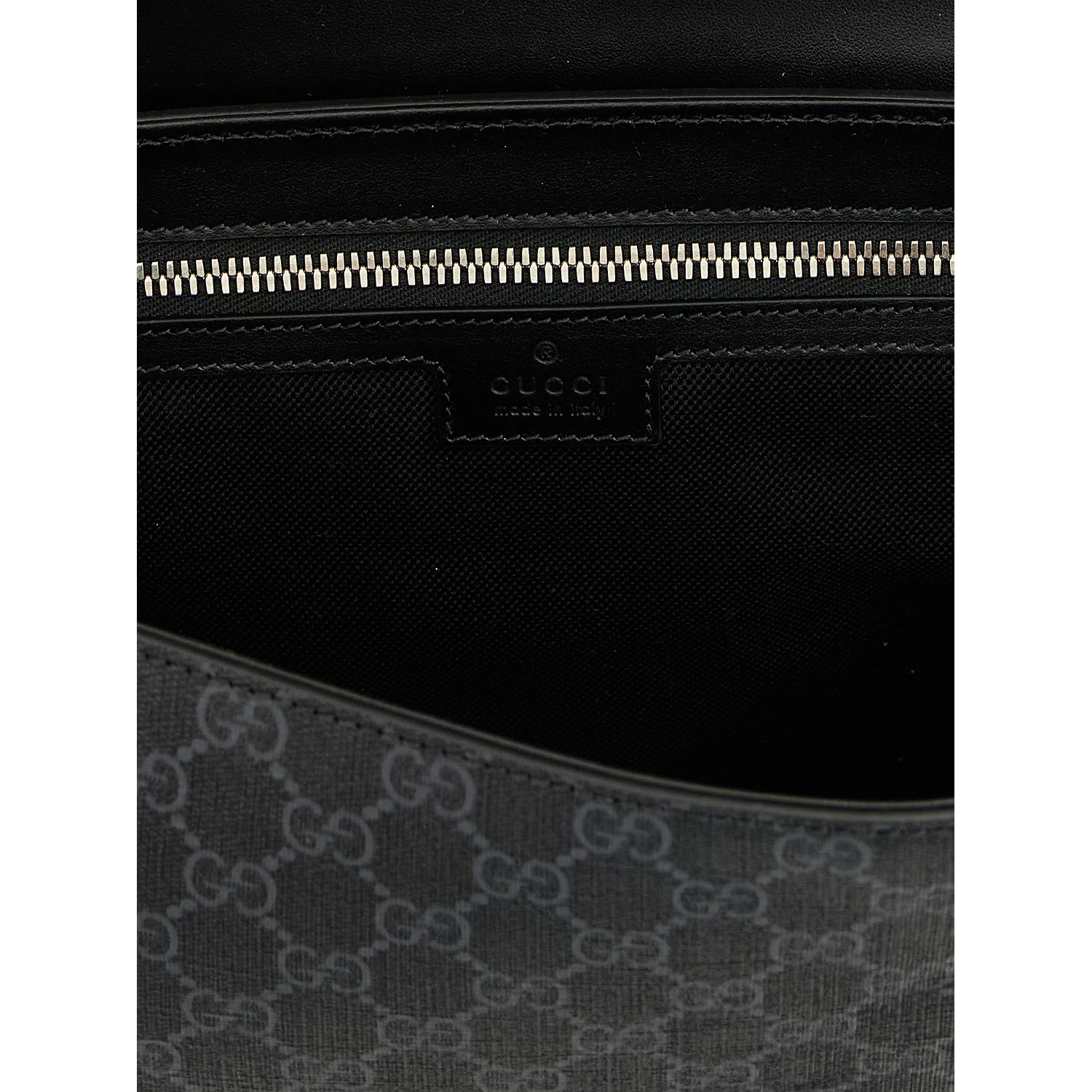 Black Polyethylene Crossbody Bag