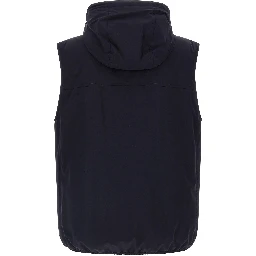 Blue Polyamide Sleeveless Jacket