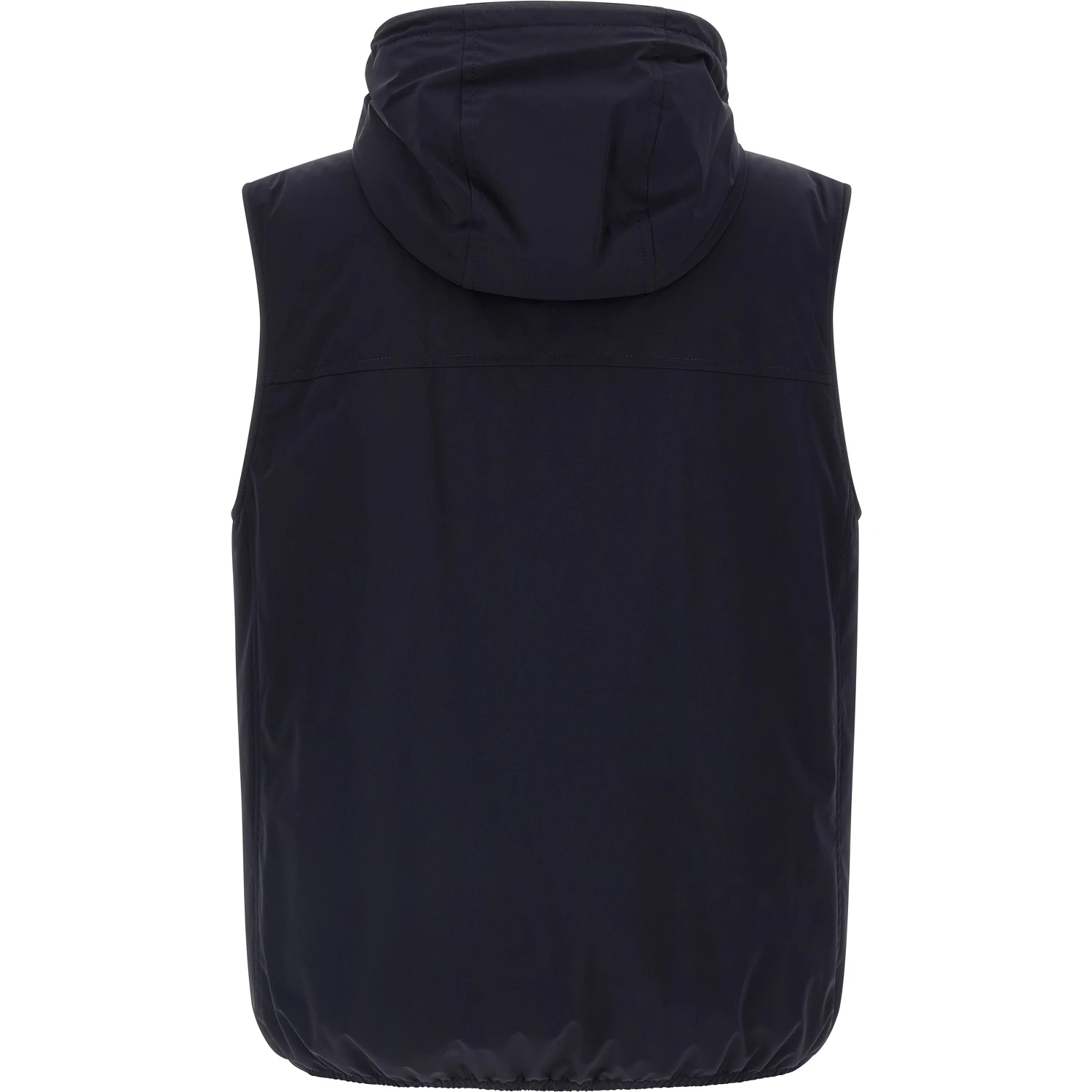 Blue Polyamide Sleeveless Jacket