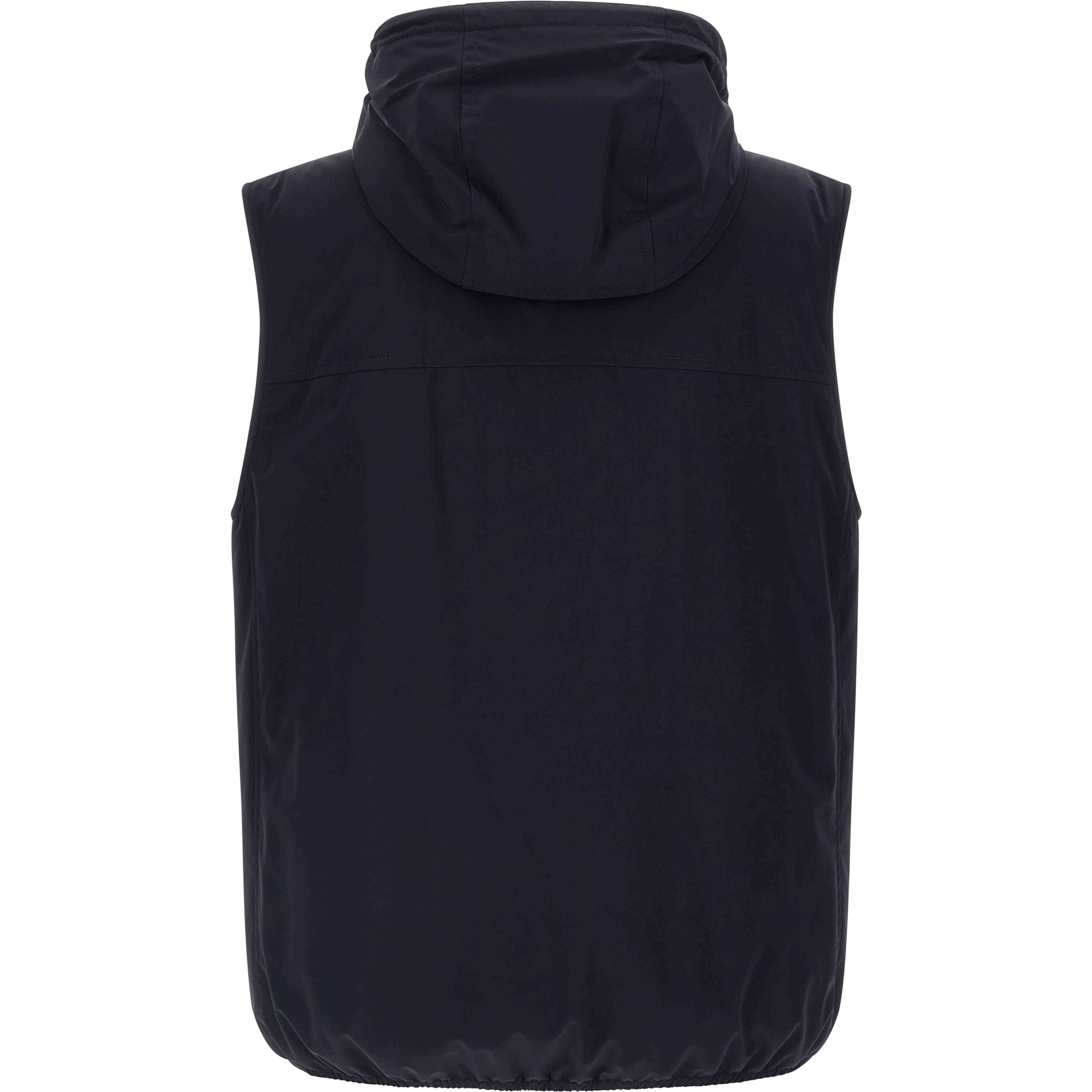 Blue Polyamide Sleeveless Jacket