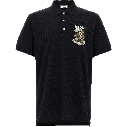 Black Cotton Polo Shirt