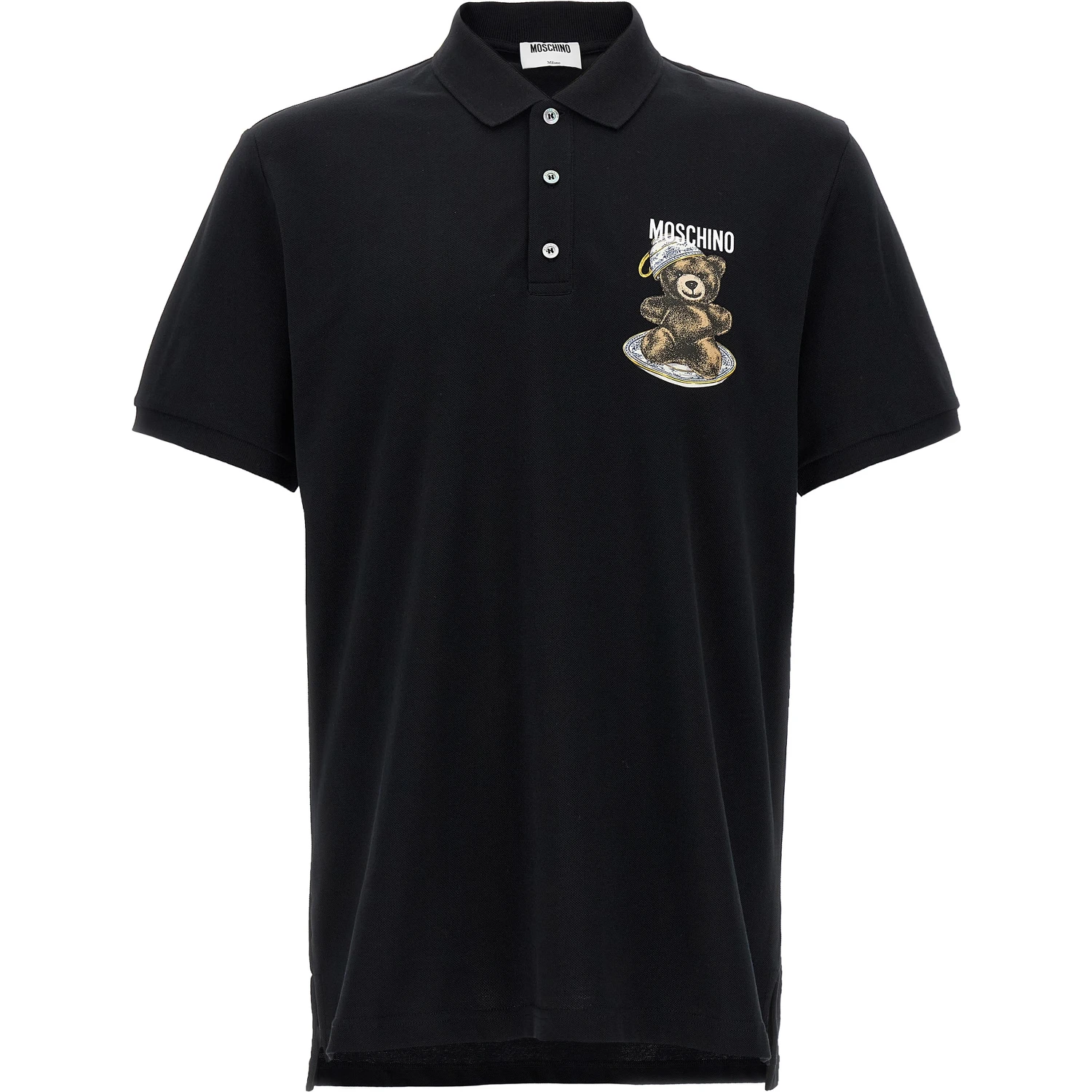 Black Cotton Polo Shirt