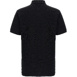 Black Cotton Polo Shirt