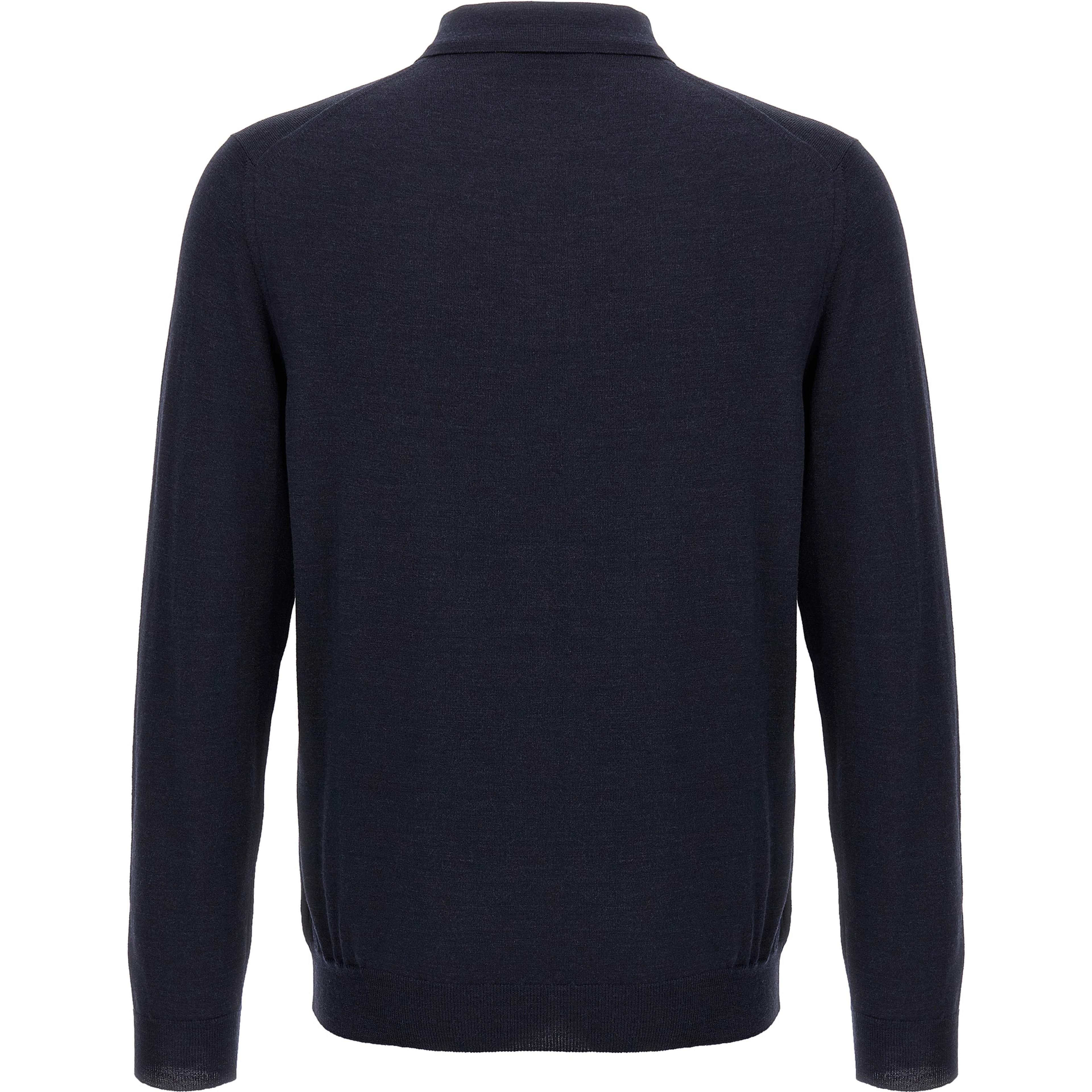 Blue Virgin Wool Polo Shirt