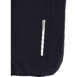 Blue Polyamide Sleeveless Jacket