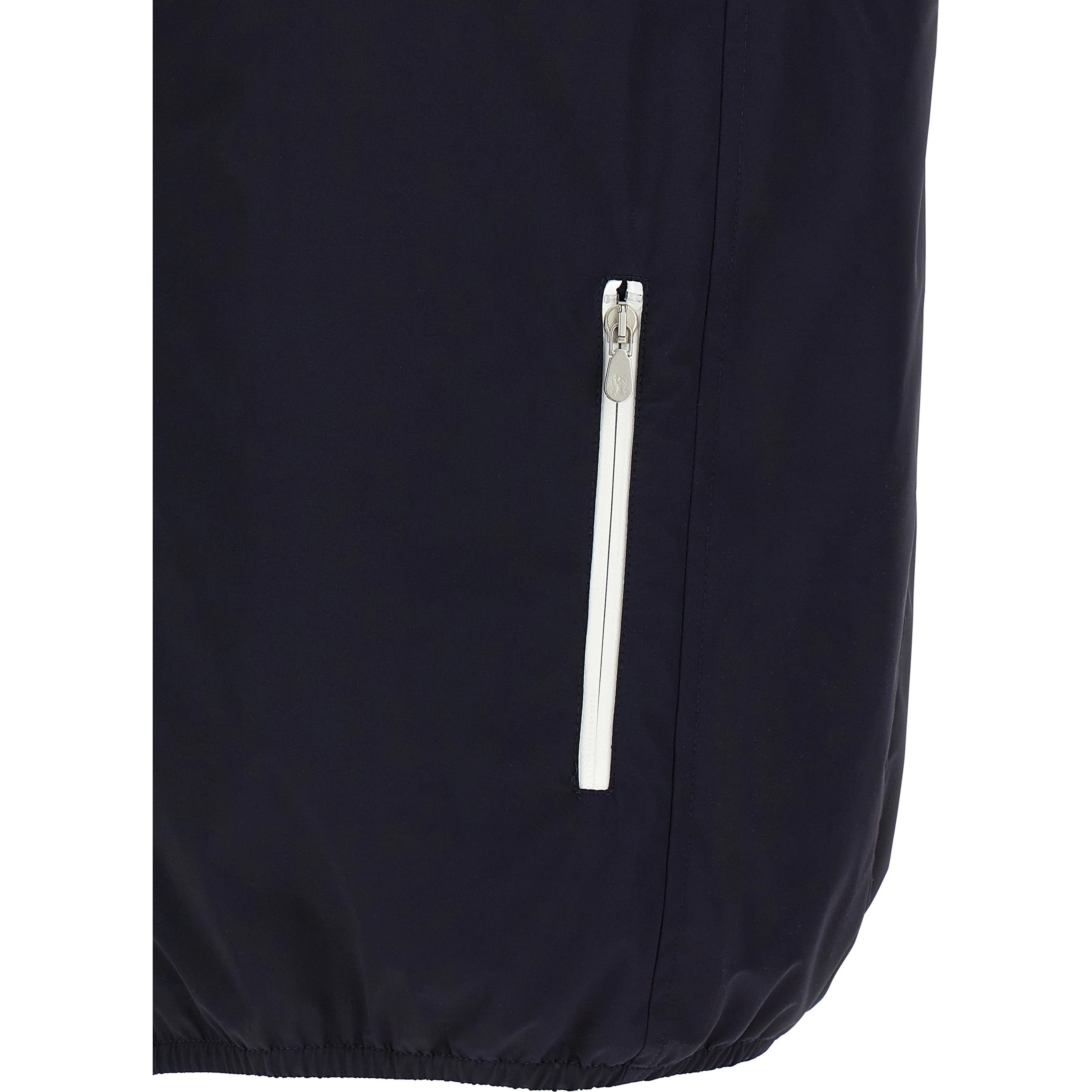Blue Polyamide Sleeveless Jacket