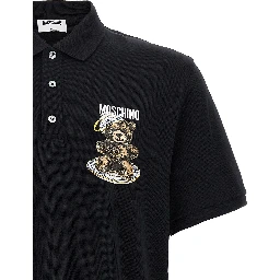 Black Cotton Polo Shirt