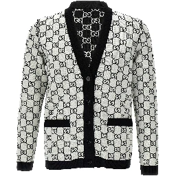 Bicolor Wool Cardigan