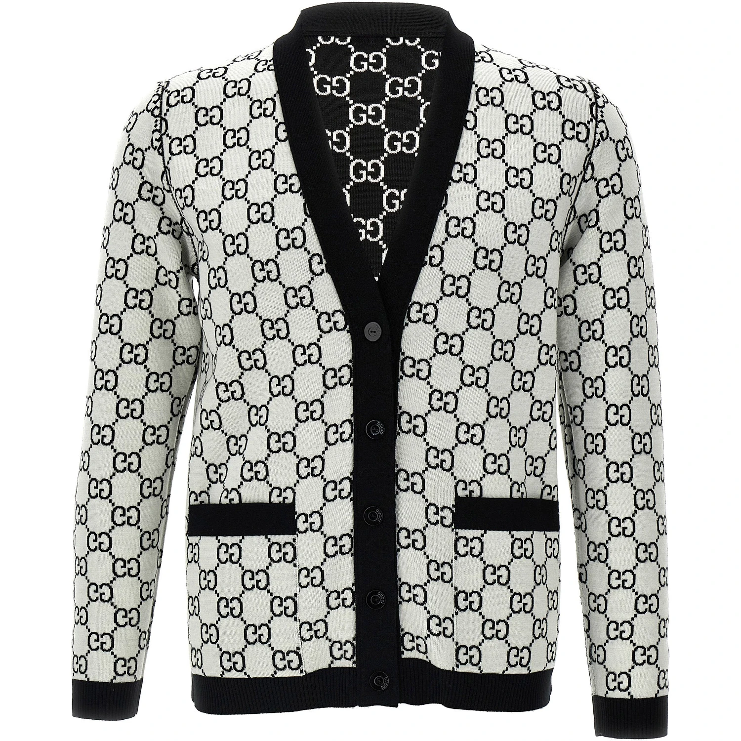 Bicolor Wool Cardigan