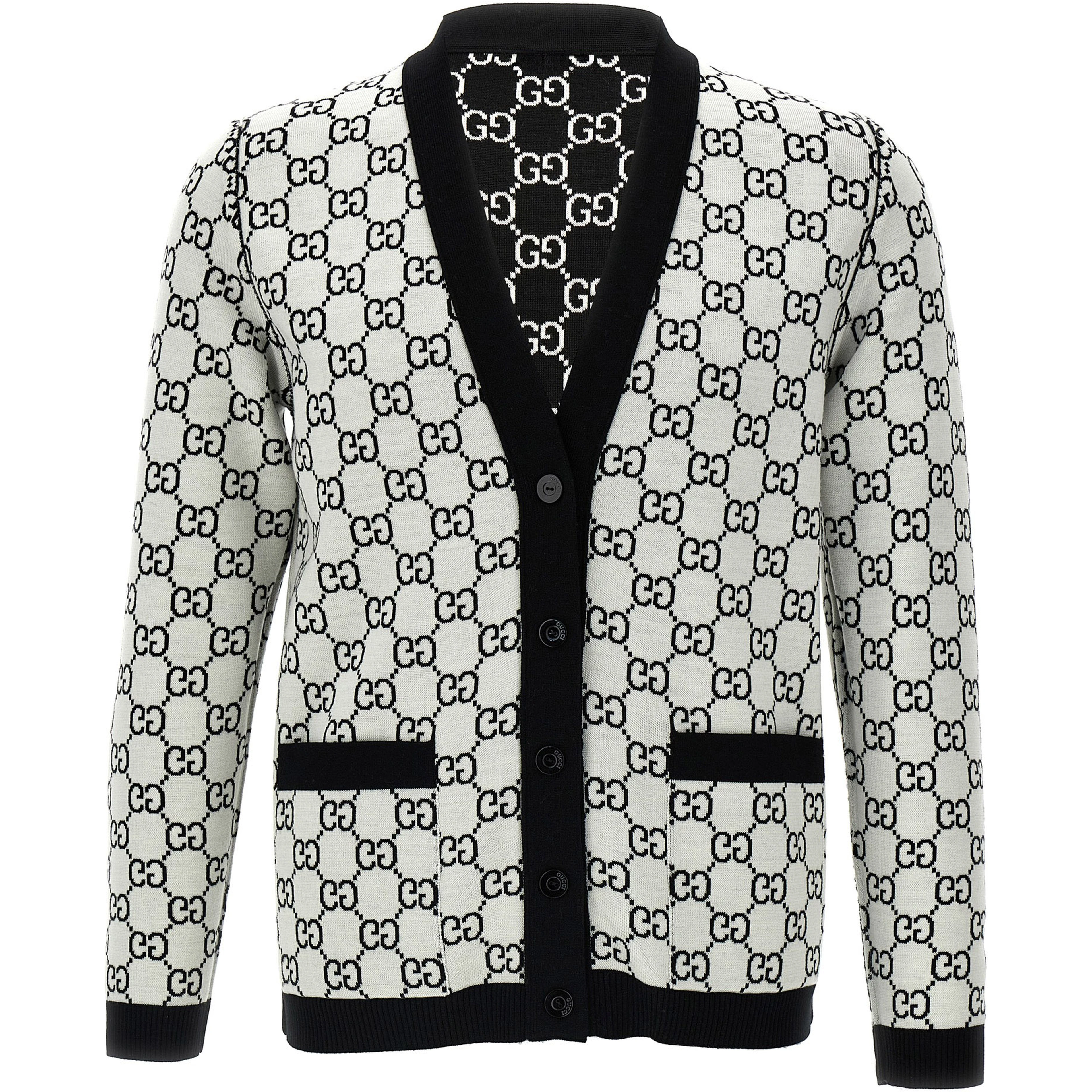 Bicolor Wool Cardigan