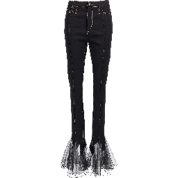 Black Cotton Slim Fit Jeans