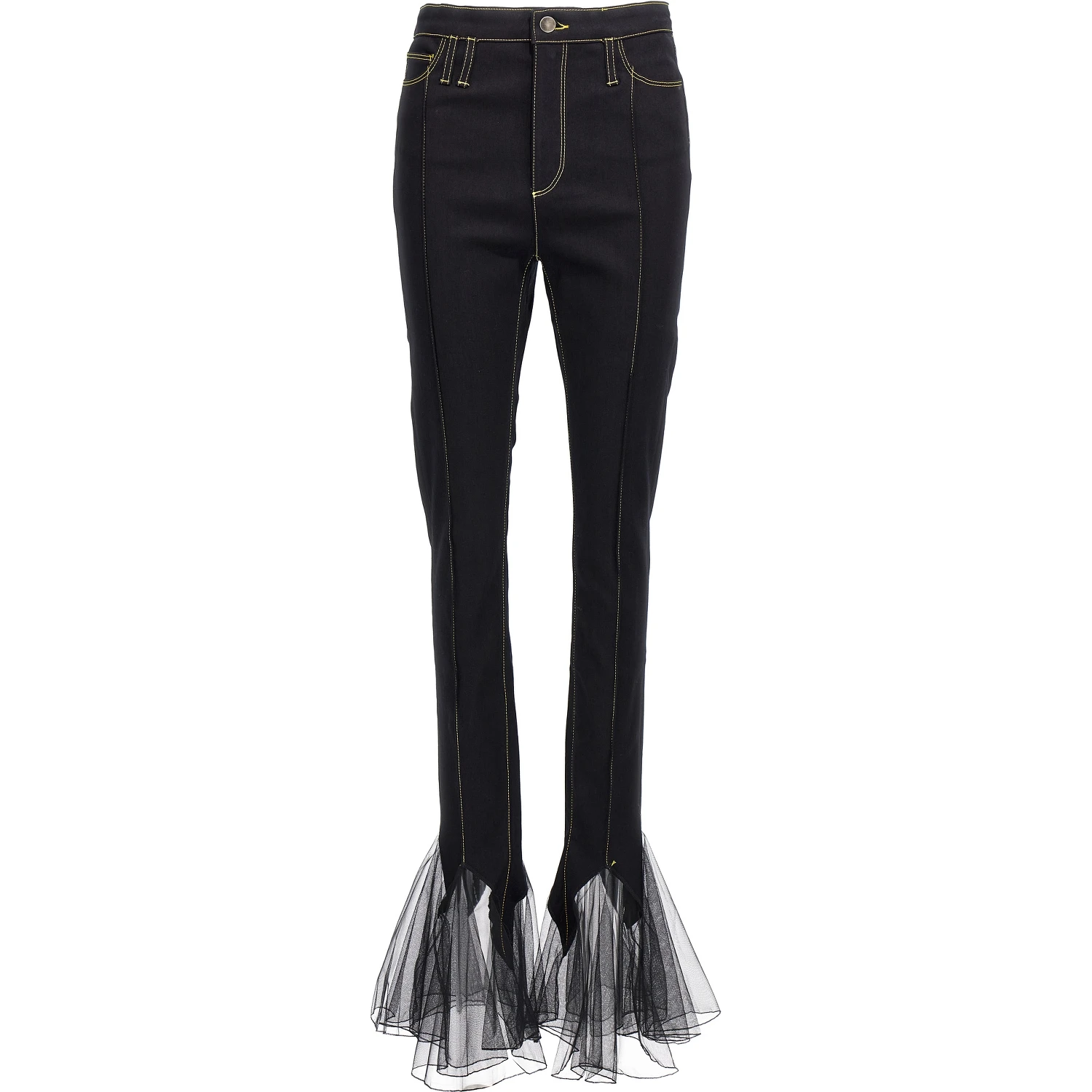 Black Cotton Slim Fit Jeans