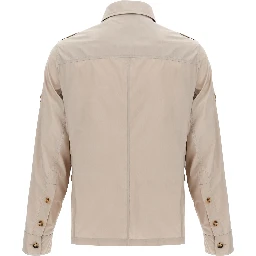 Beige Cotton Full-Length Jacket