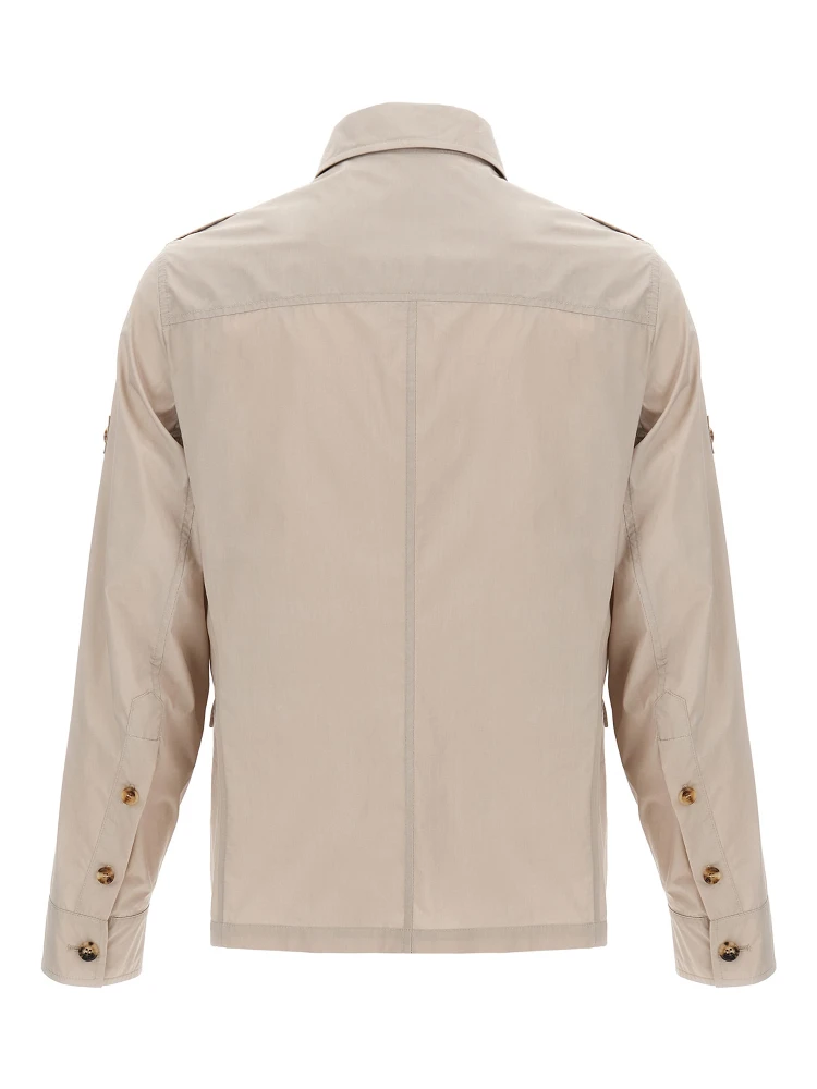 Beige Cotton Full-Length Jacket alternative