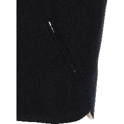Black Wool Sleeveless Jacket