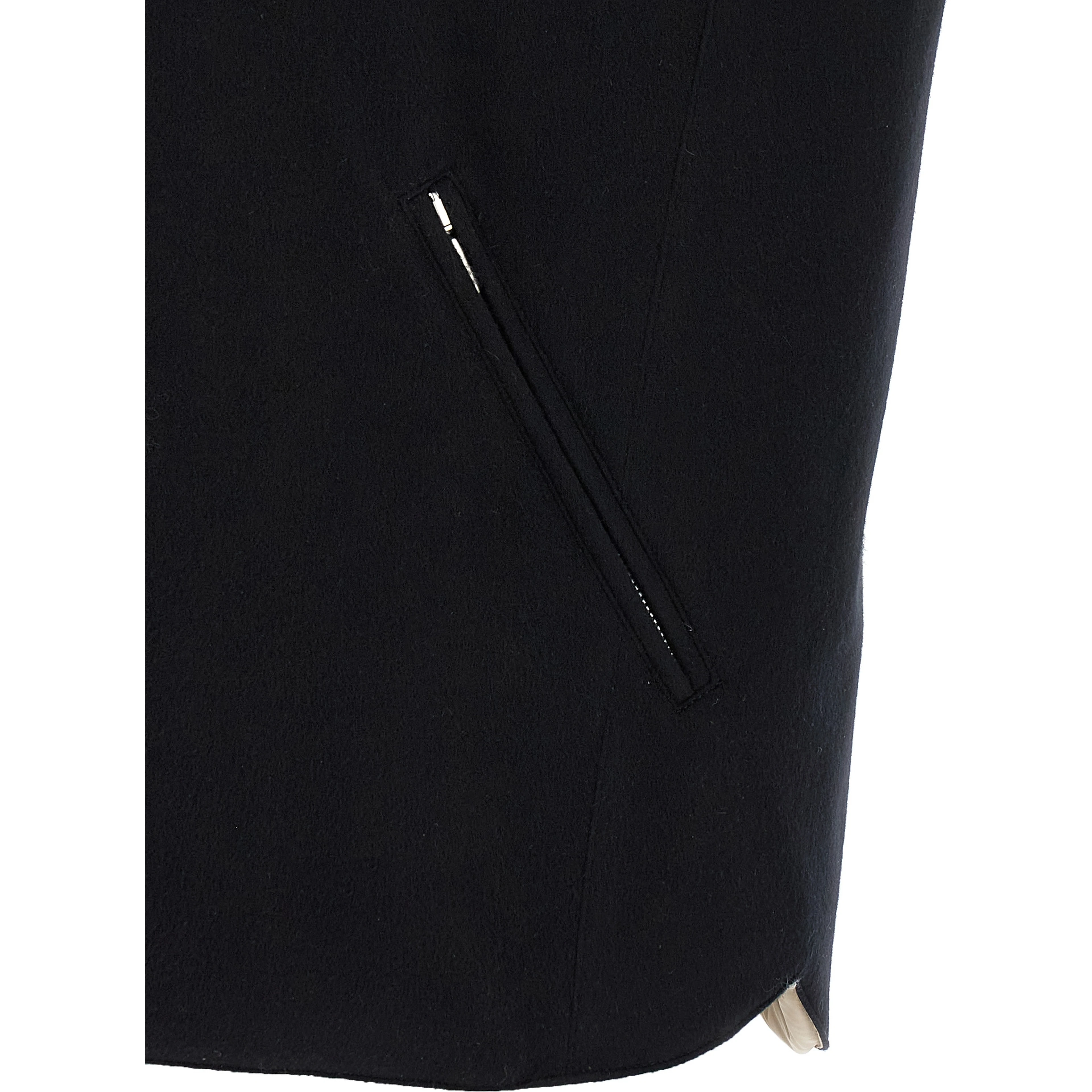 Black Wool Sleeveless Jacket