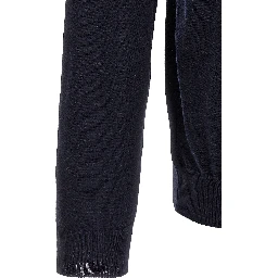 Blue Virgin Wool Polo Shirt