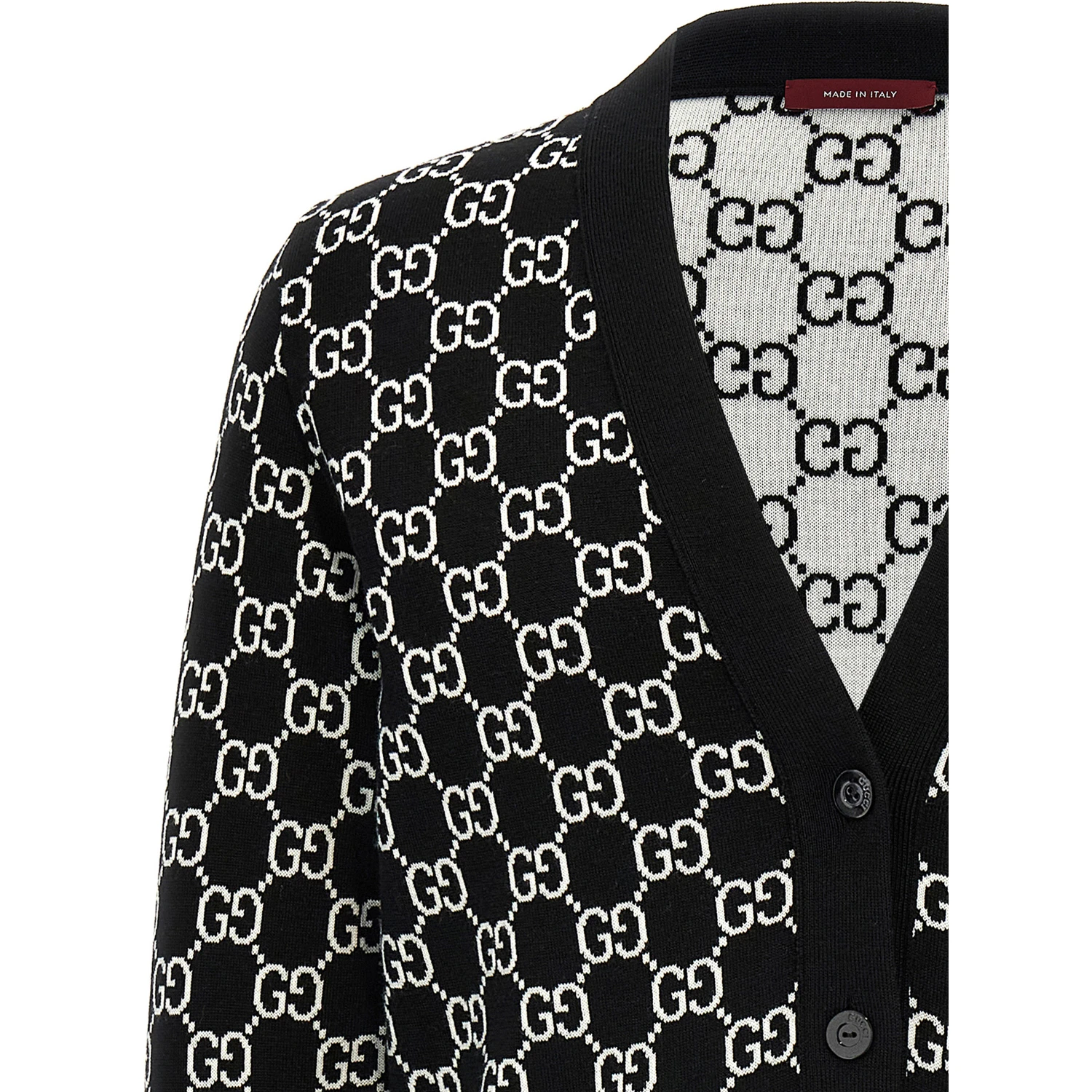 Bicolor Wool Cardigan