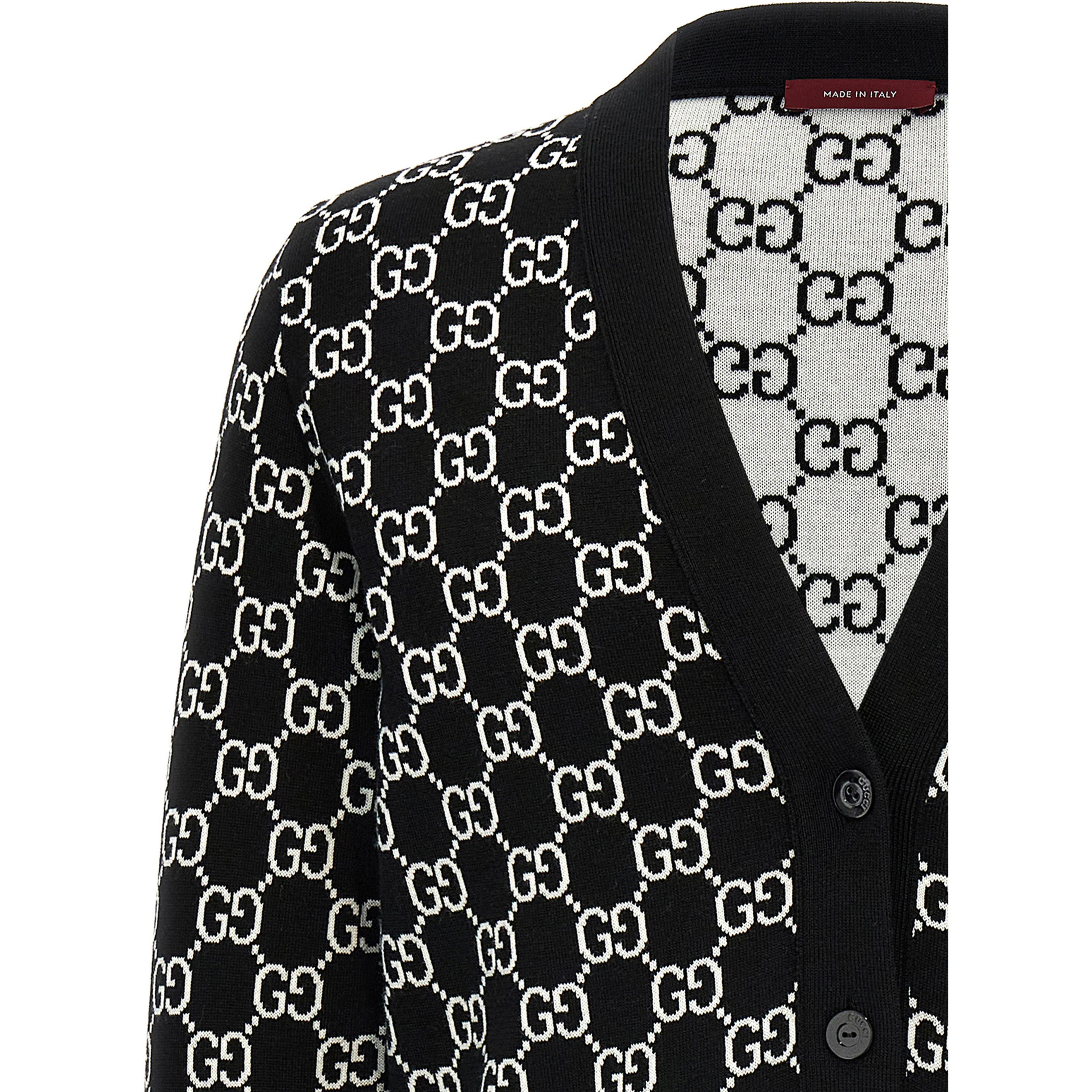 Bicolor Wool Cardigan