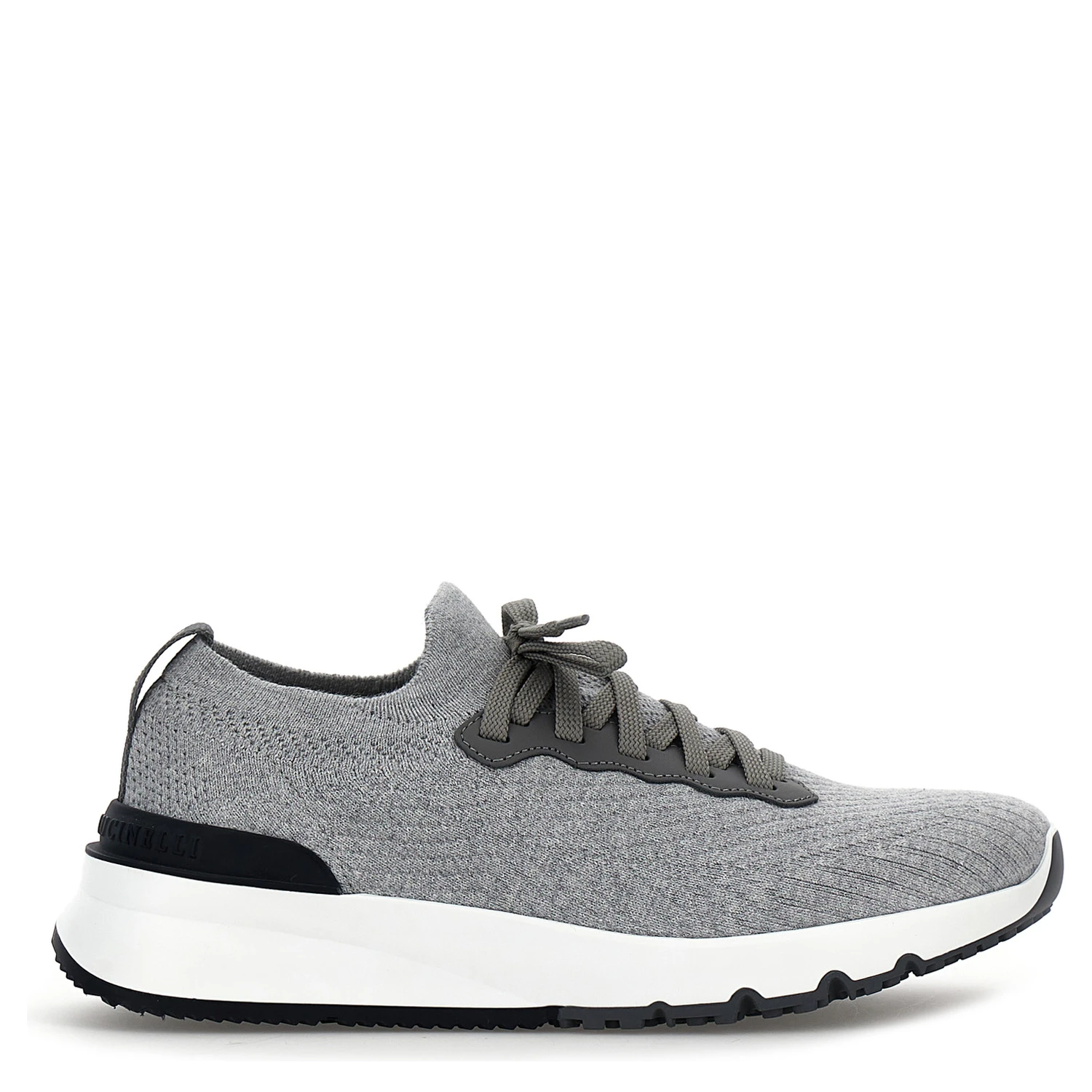 Gray Cotton Athletic Sneakers