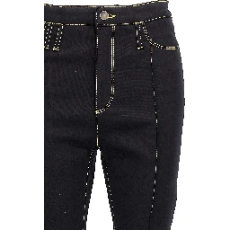 Black Cotton Slim Fit Jeans