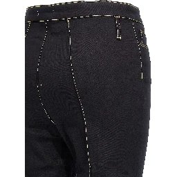 Black Cotton Slim Fit Jeans