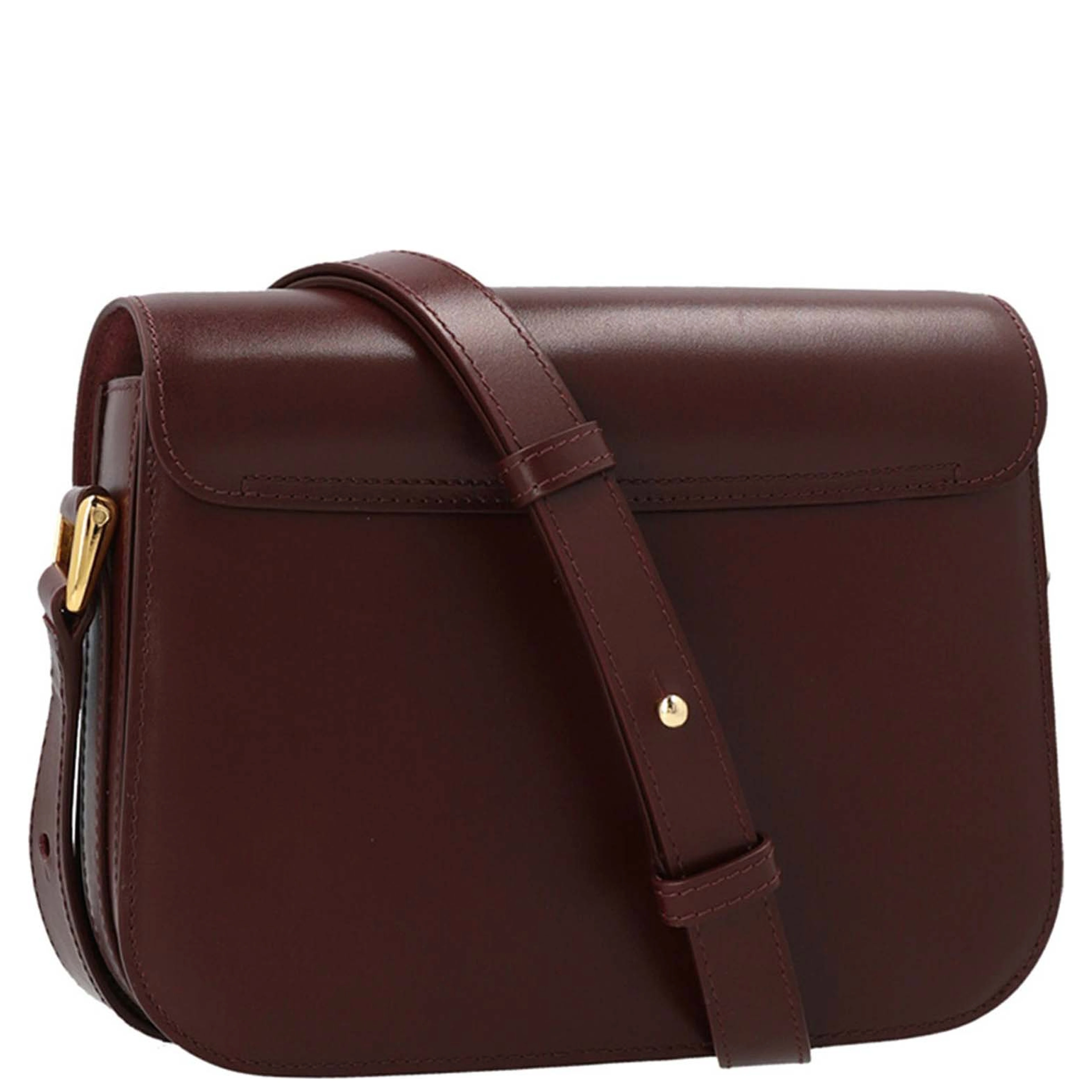 Bordeaux Cowhide Crossbody Bag