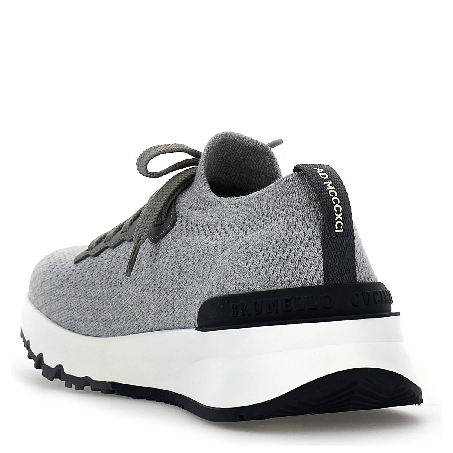 Gray Cotton Athletic Sneakers