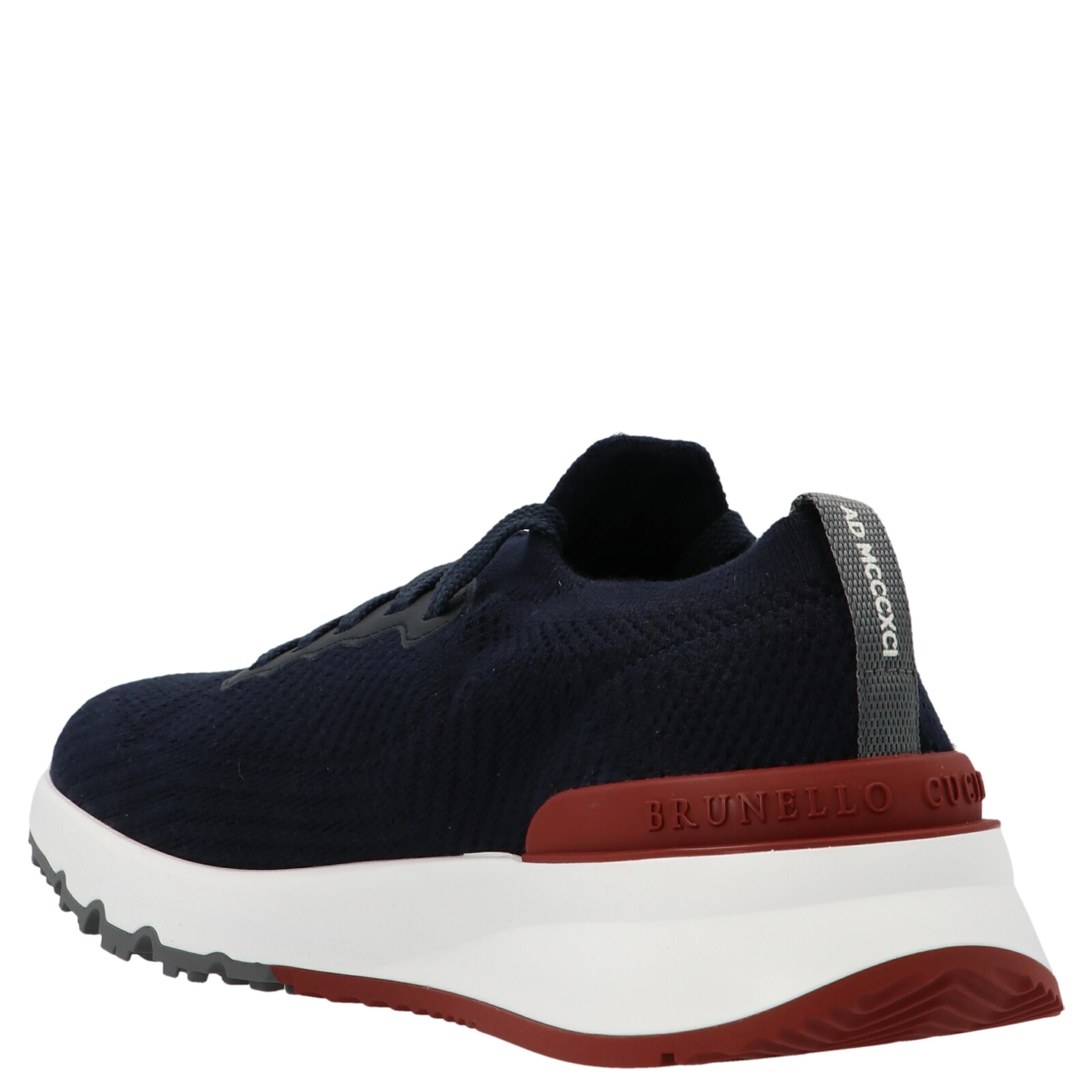 Blue Polyethylene Athletic Sneakers