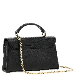 Black Leather Crossbody Bag
