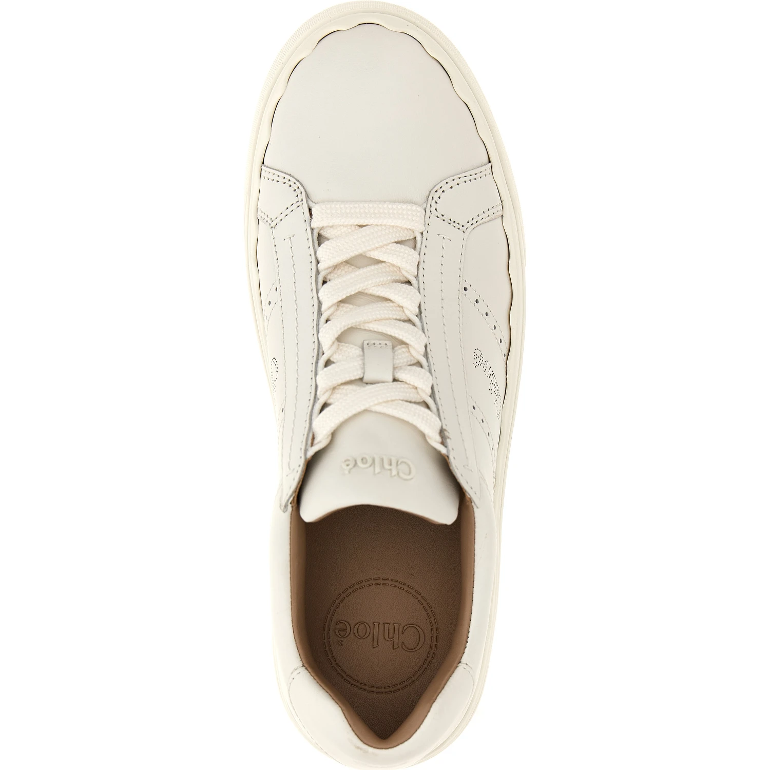 White Leather Low Top Sneakers