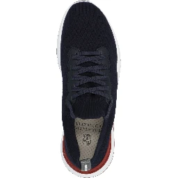 Blue Polyethylene Athletic Sneakers