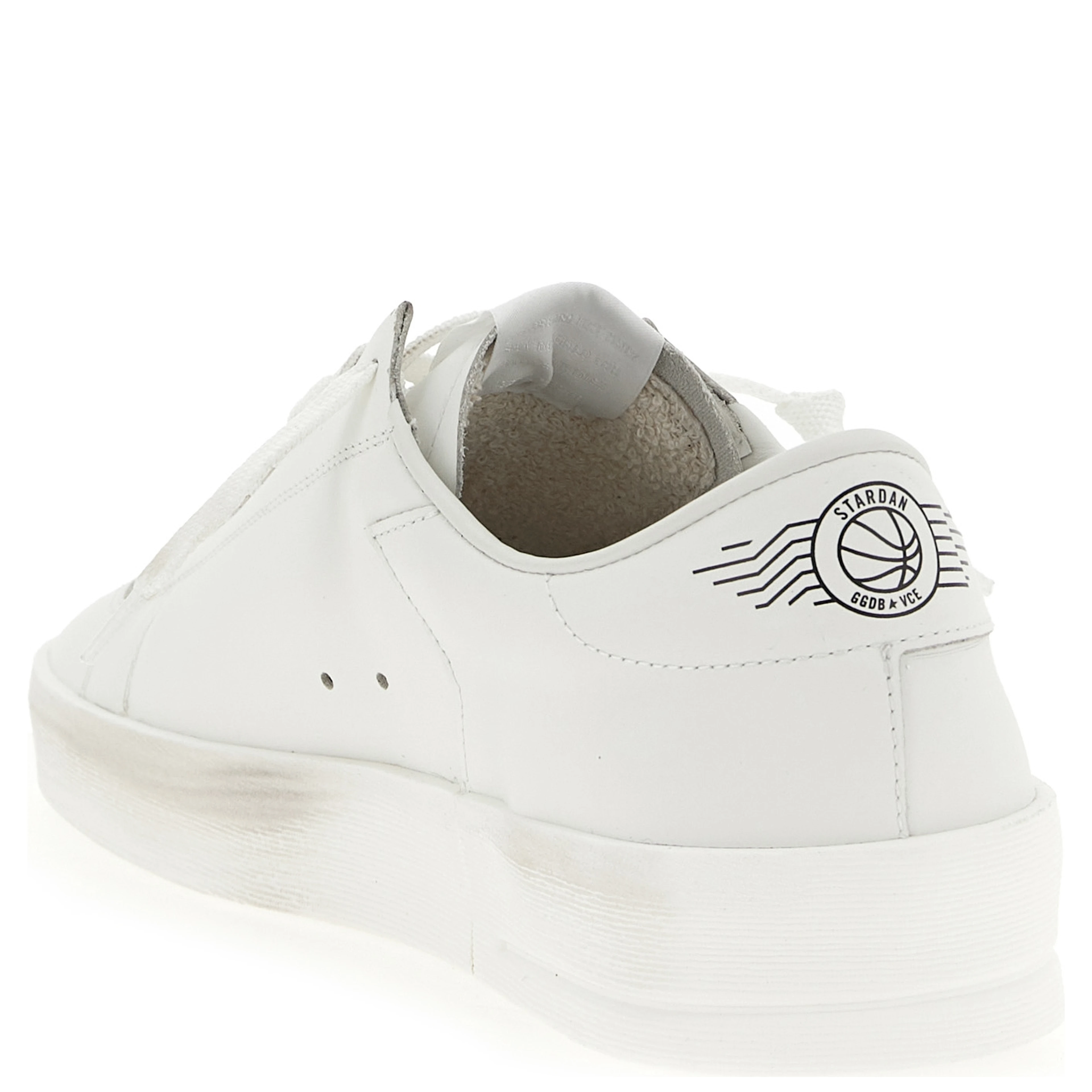 White Cowhide Low Top Sneakers