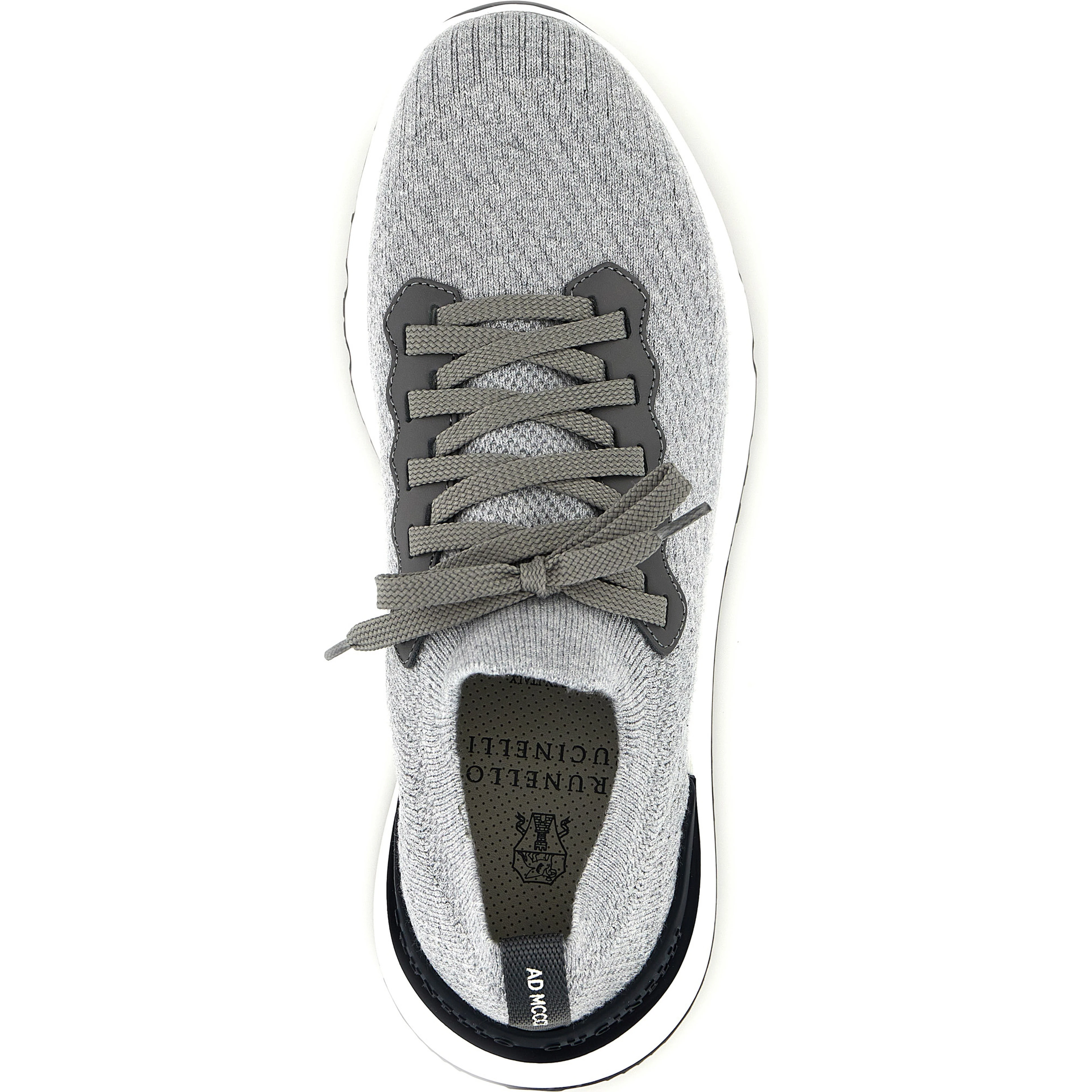 Gray Cotton Athletic Sneakers