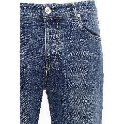 Blue Cotton Slim Fit Jeans