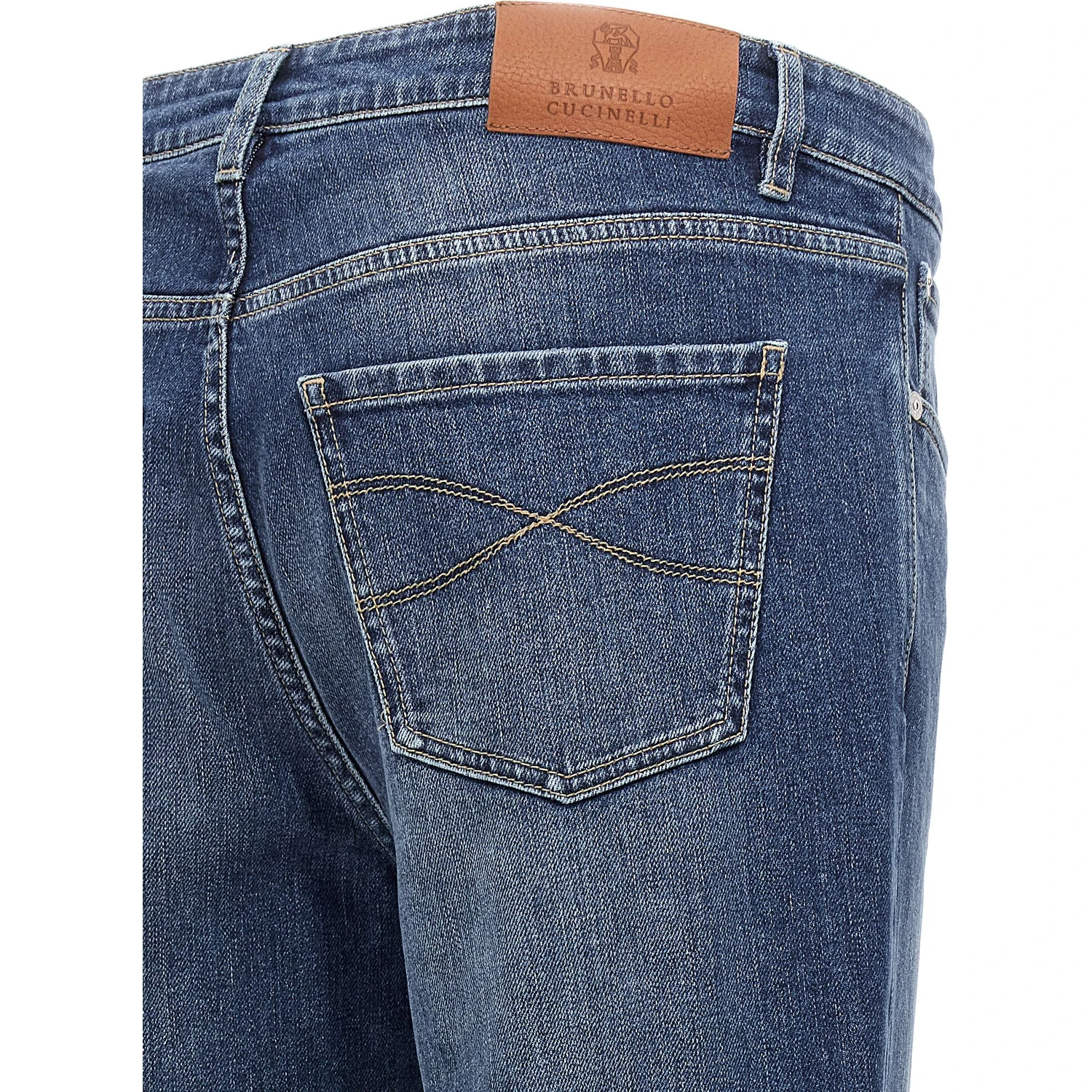 Blue Cotton Slim Fit Jeans