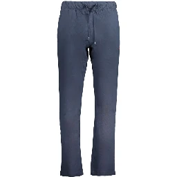 Blue Cotton Men's Trousers