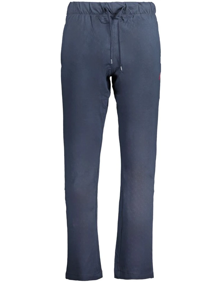 Blue Cotton Men's Trousers