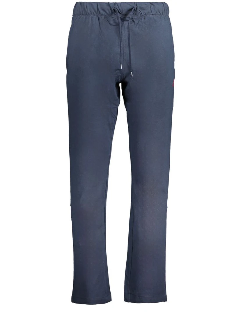 Blue Cotton Men's Trousers