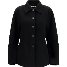 Black Wool Oves Aries Full-Length Jacket