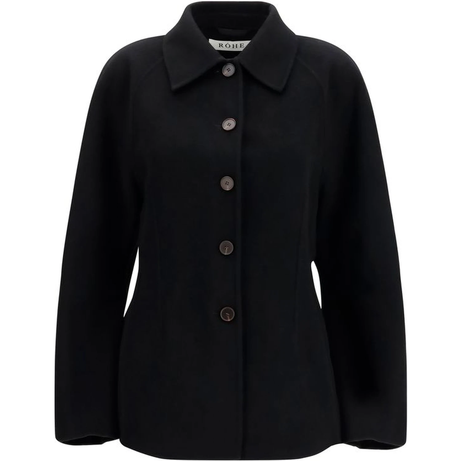 Black Wool Oves Aries Full-Length Jacket