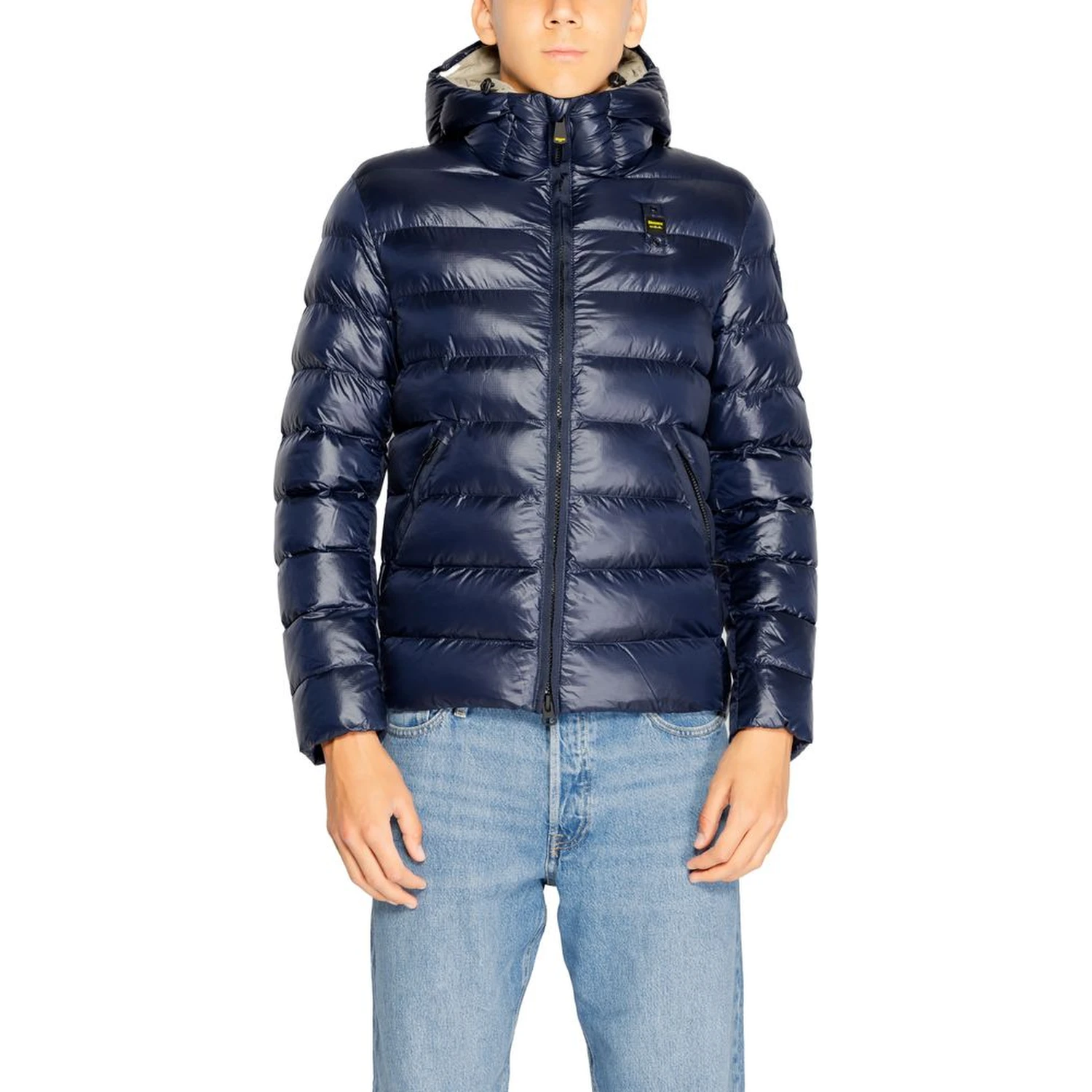 Blue Polyester Shell Jacket
