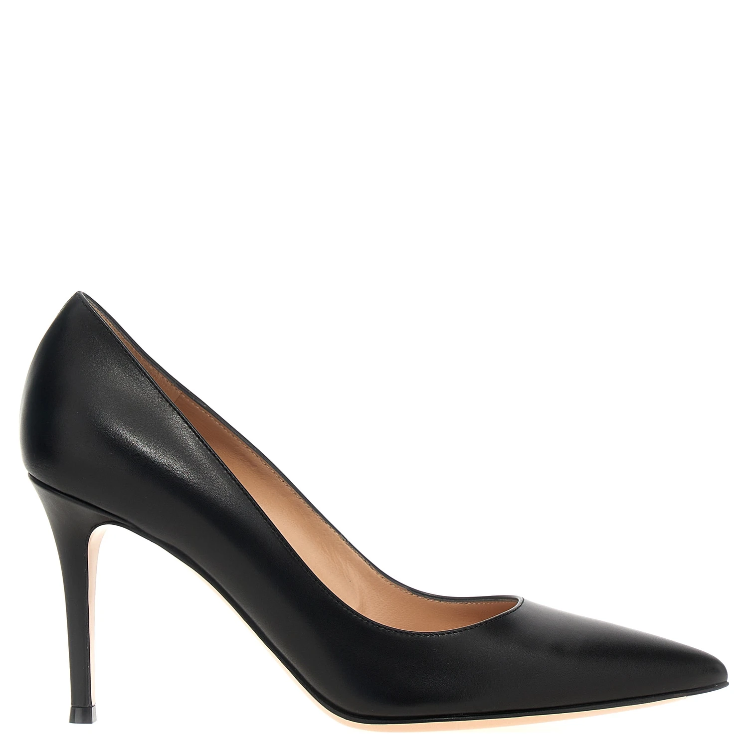 Black Calfskin High Heel Pumps