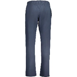 Blue Cotton Men's Trousers