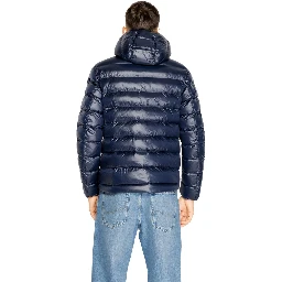 Blue Polyester Shell Jacket